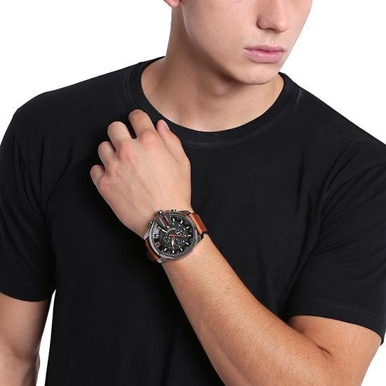 Diesel Mega Chief Black Dial Men's Watch | DZ4343