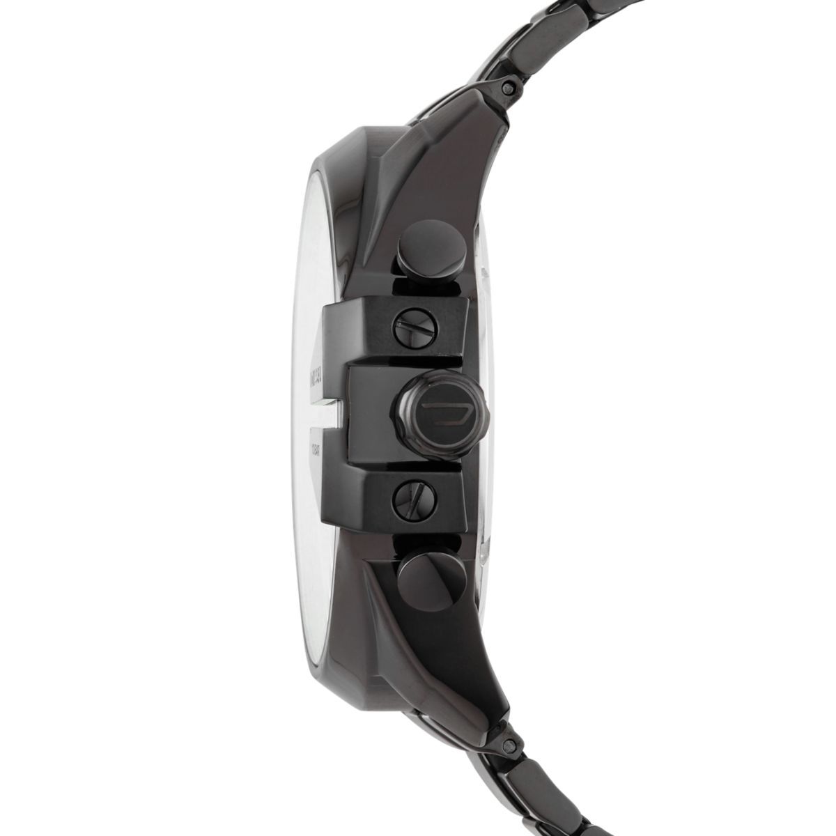 Diesel Mega Chief Black Round Stainless Steel Men's Watch - DZ4318 | Time Watch Specialists