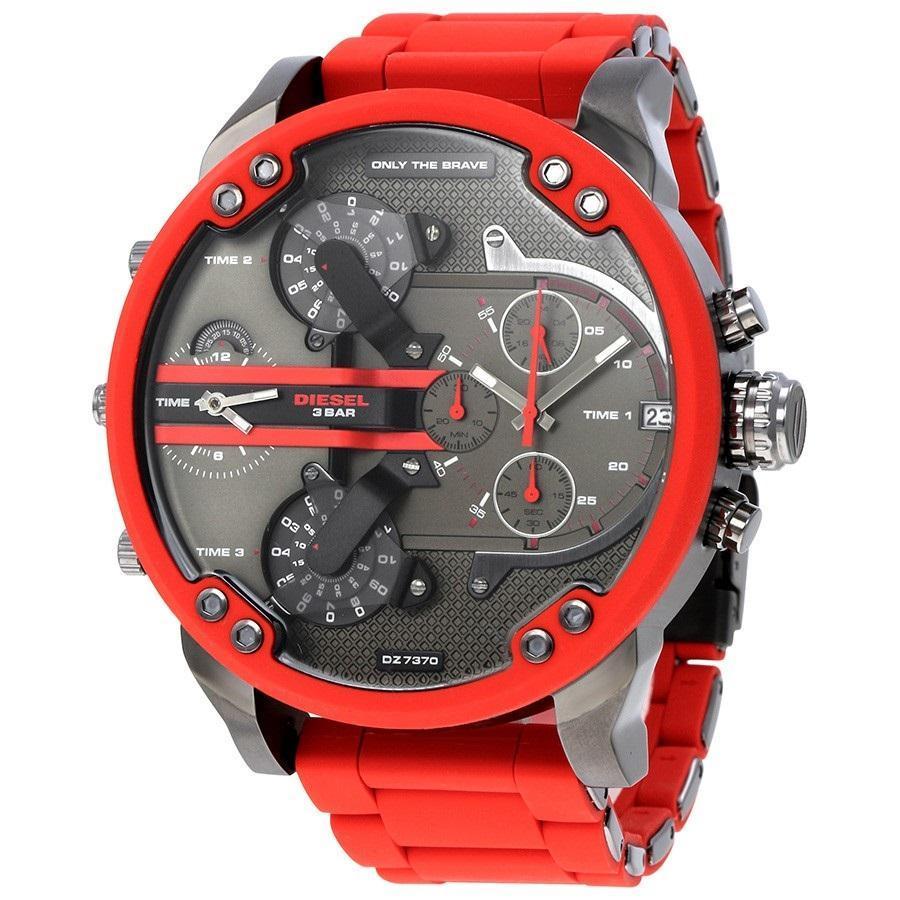 Diesel Red / Gunmetal Mr. Daddy 2.0 Men's Chrono Watch - DZ7370 | Time Watch Specialists
