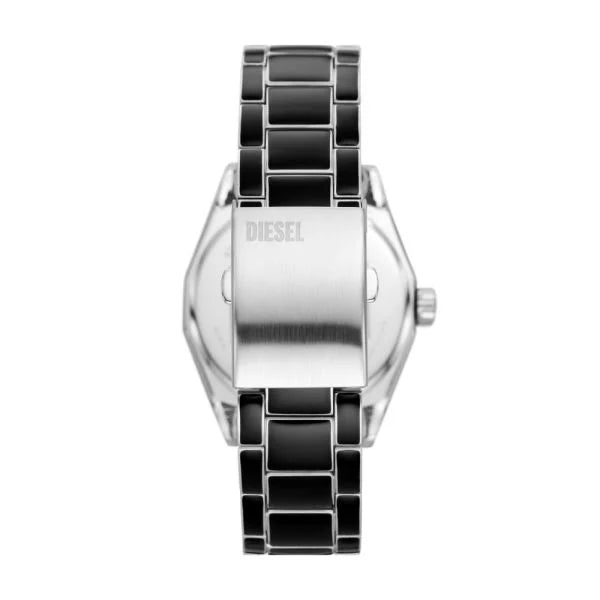 Diesel Scraper Three-Hand, Black Lacquer and Stainless Steel Men's Watch | DZ2195 | Time Watch Specialists