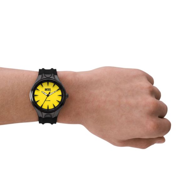 Diesel Streamline Three-Hand Black Silicone Men's Watch | DZ2201