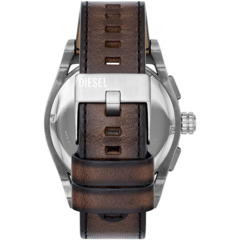 Diesel Timeframe Chronograph Brown Leather Watch | DZ4611 | TIME Watches