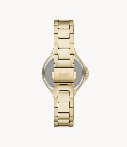 DKNY Chambers Gold Dial and Gold Steel Bracelet 38mm Women's Watch | NY6655 | TIME Watches