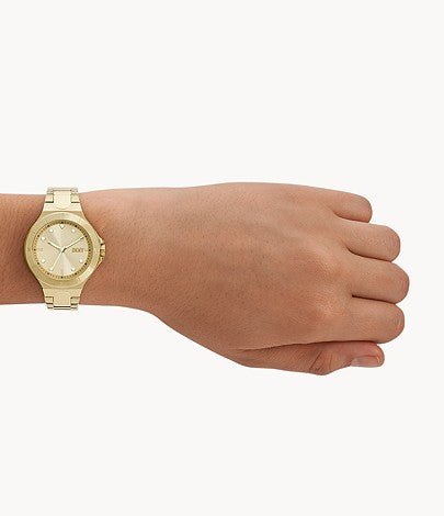 DKNY Chambers Gold Dial and Gold Steel Bracelet 38mm Women's Watch | NY6655 | TIME Watches