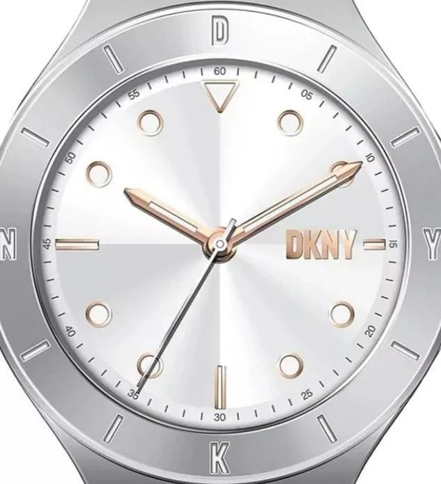 DKNY Chambers Three-Hand Stainless Steel Women's Watch | NY6641 | Time Watch Specialists