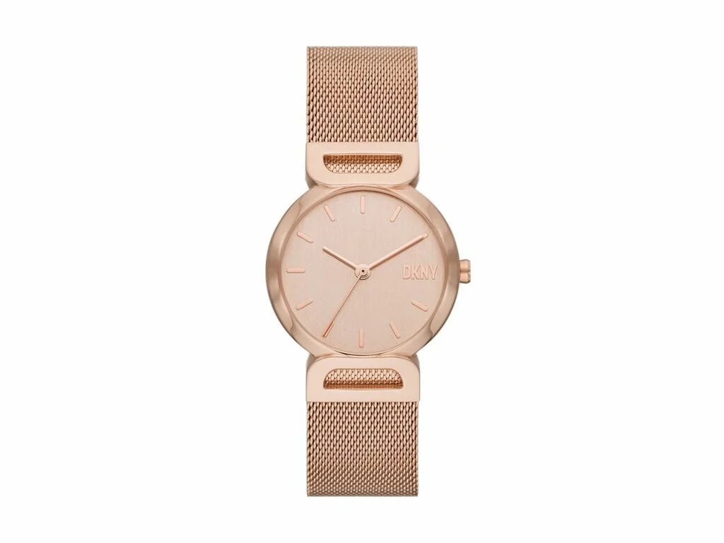 DKNY Downtown Rose Gold Dial and Rose Gold Steel Bracelet 34mm Women's Watch | NY6625 | TIME Watches