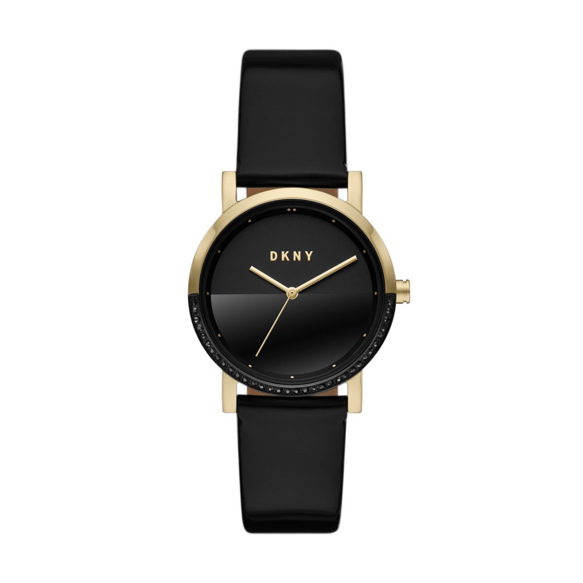 DKNY Soho Black Dial and Black Leather 34mm Women's Watch | NY2988 | TIME Watches