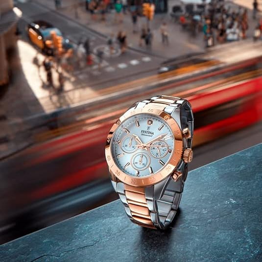 Festina Boyfriend Chronograph Two Tone Woman's Watch| F20398/1 | Time Watch Specialists