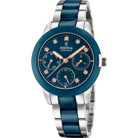 Festina Ceramic Two-Tone Stainless Steel Woman's Watch | F20497/2 | Time Watch Specialists