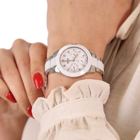 Festina Ceramic White Stainless Steel Woman's Watch | F20497/1 | Time Watch Specialists