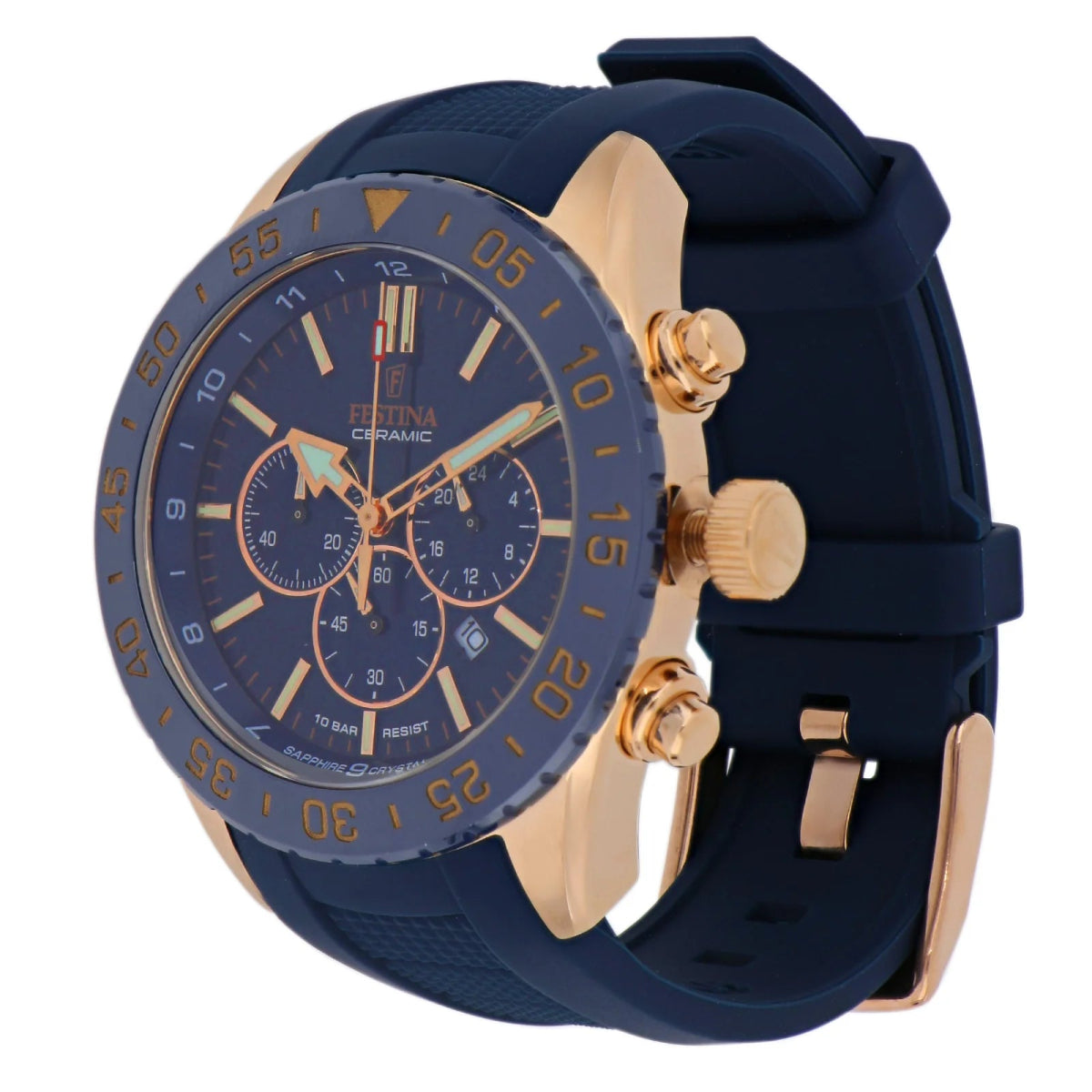 Festina Chronograph Ceramic Bezel Men's Watch | F20516/1 | Time Watch Specialists