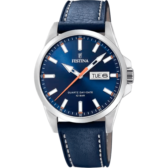 Festina Classic Leather Strap Men's Watch | F20358/3 | Time Watch Specialists