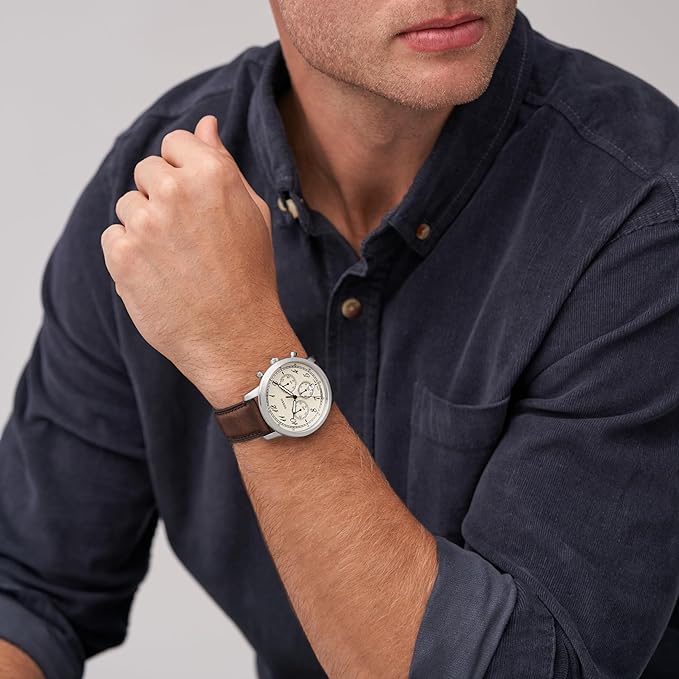 Fossil Arabic Chronograph Stainless Steel Men's Watch | FS6022 | Time Watch Specialists