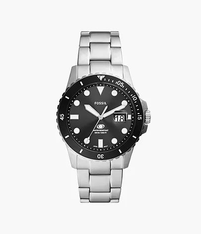Fossil Blue Dive Three-Hand Date Stainless Steel Men's Watch | FS6032 | Time Watch Specialists