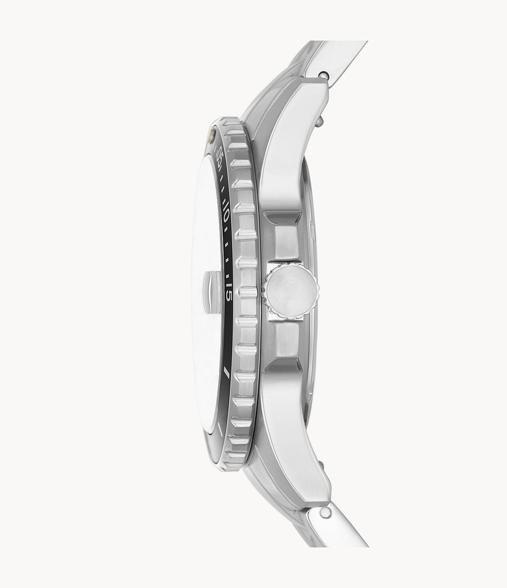Fossil Blue Three-Hand Date Stainless Steel Watch | Time Watch Specialists