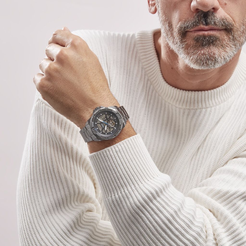 Fossil Bronson Automatic Smoke Stainless Steel Men's Watch | ME3218 | TIME Watches