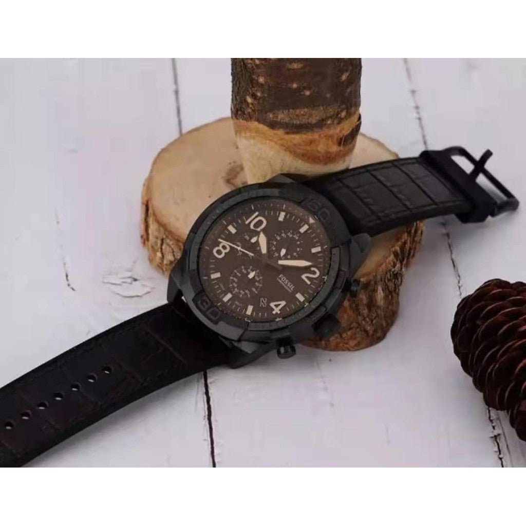 Fossil Bronson Chronograph Brown Croco Leather Men's Watch | FS5713 | TIME Watches