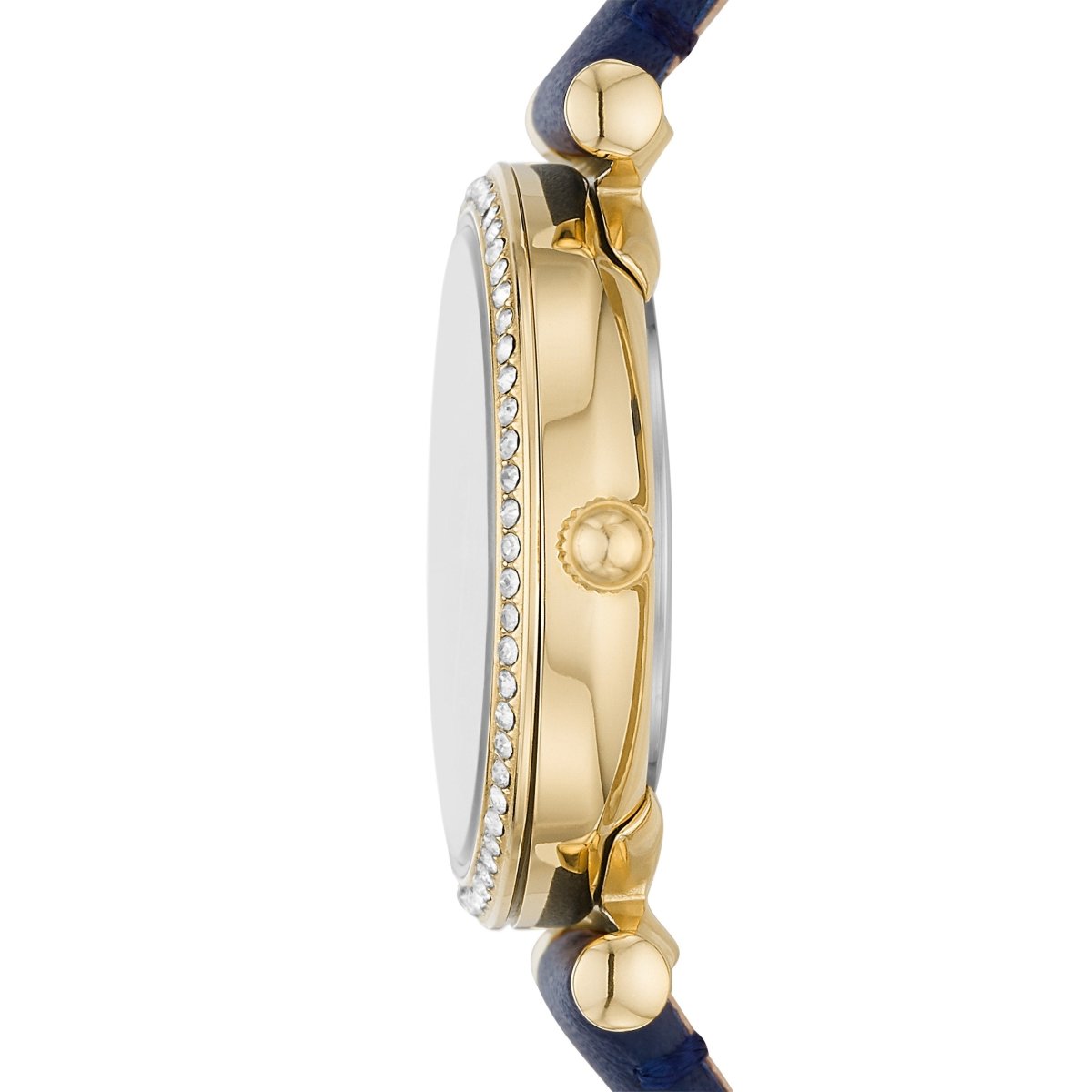 Fossil Carlie Mini Three-Hand Navy Leather Women's Watch - ES5017 | Time Watch Specialists
