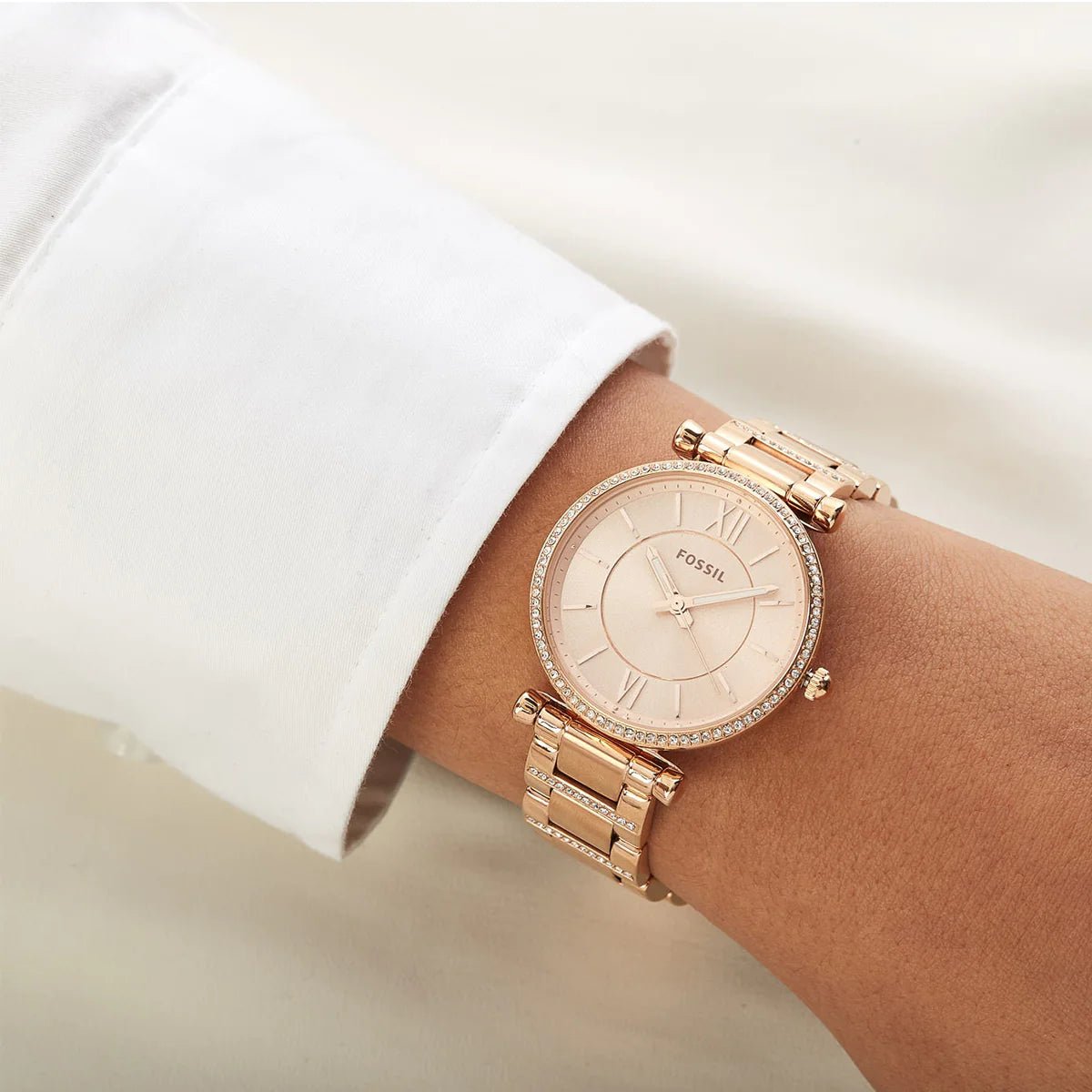 Fossil Carlie Rose Gold Women's Watch | ES4301 | Time Watch Specialists