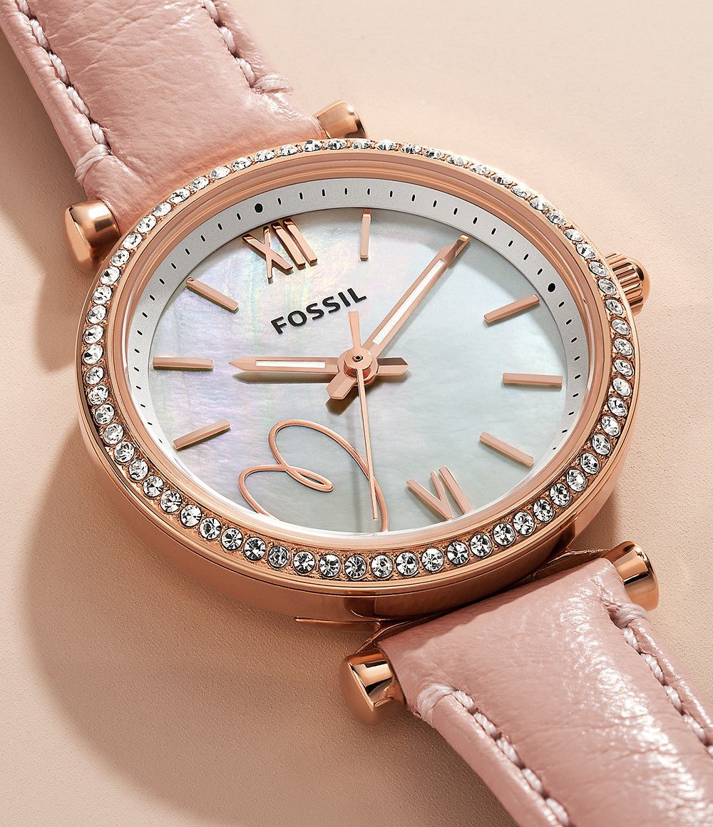 Fossil Carlie Three - Hand Blush Eco Leather Women's Watch | ES5268 | TIME Watches