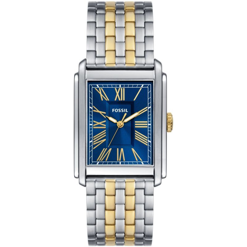 Fossil Carraway Blue Dial Stainless Steel Men's Watch | FS6010 | Time Watch Specialists