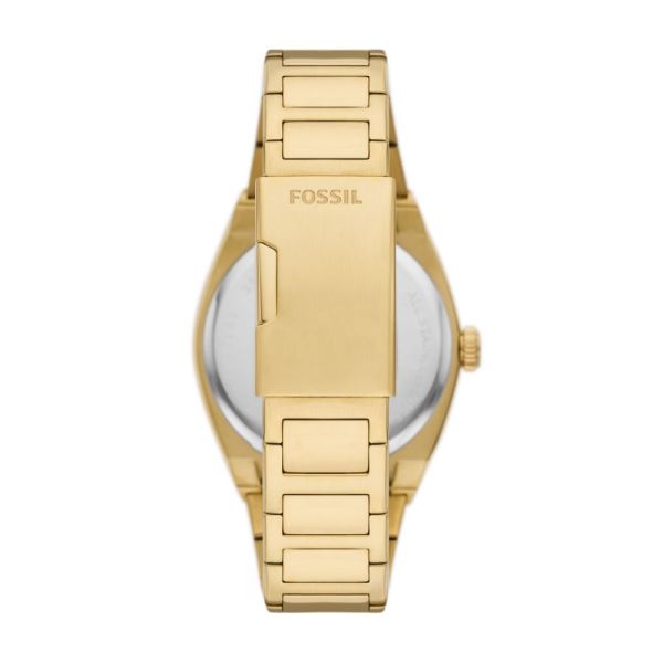 Fossil Everett Three-Hand Date Gold-Tone Stainless Steel Men's Watch | FS5965 | Time Watch Specialists