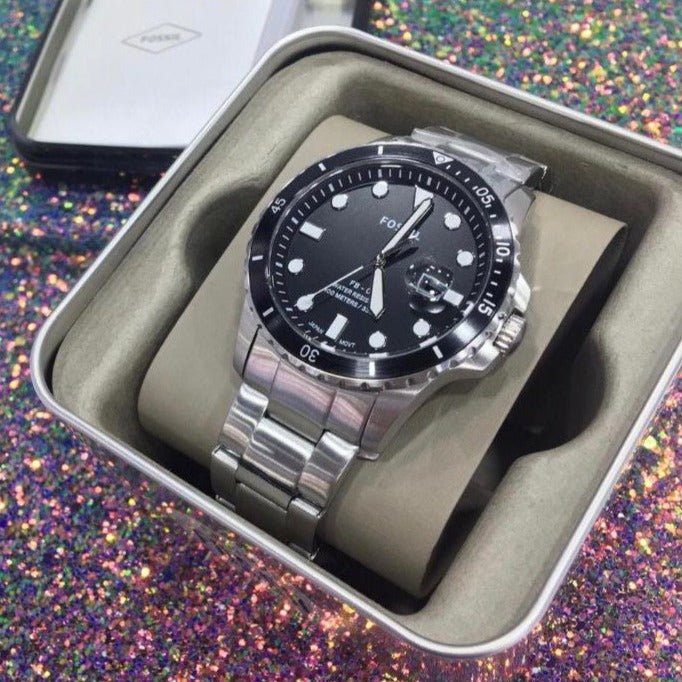 Fossil FB-01 Three-Hand Date Stainless Steel Men's Watch - FS5652 | Time Watch Specialists