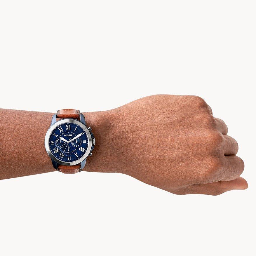 Fossil Grant Chronograph Light Brown Leather Men's Watch - FS5151 | Time Watch Specialists
