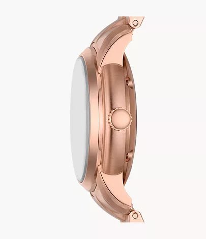 Fossil Heritage Automatic Rose Gold-Tone Stainless Steel Unisex Watch | ME3258 | Time Watch Specialists