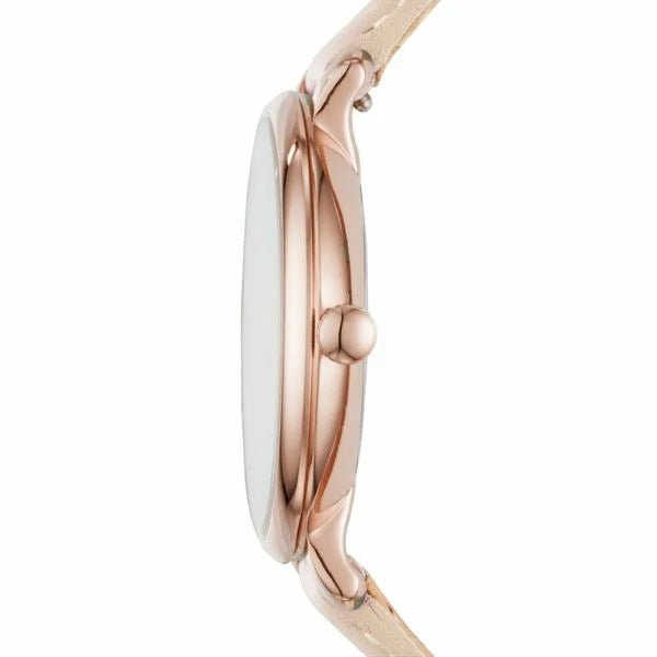 Fossil Jacqueline Rose Gold Round Leather Women's Watch | ES3988 | Time Watch Specialists