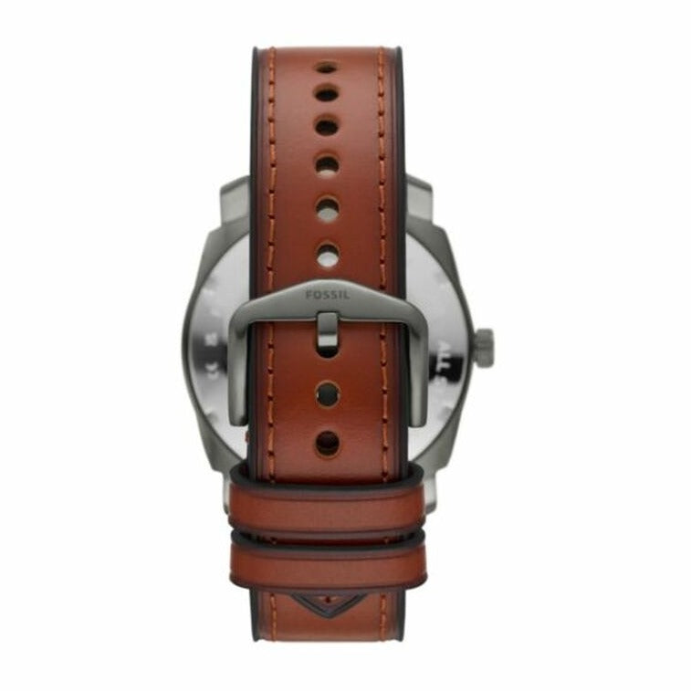 Fossil Machine Three-Hand Date Brown Leather Men's Watch - FS5900 | Time Watch Specialists