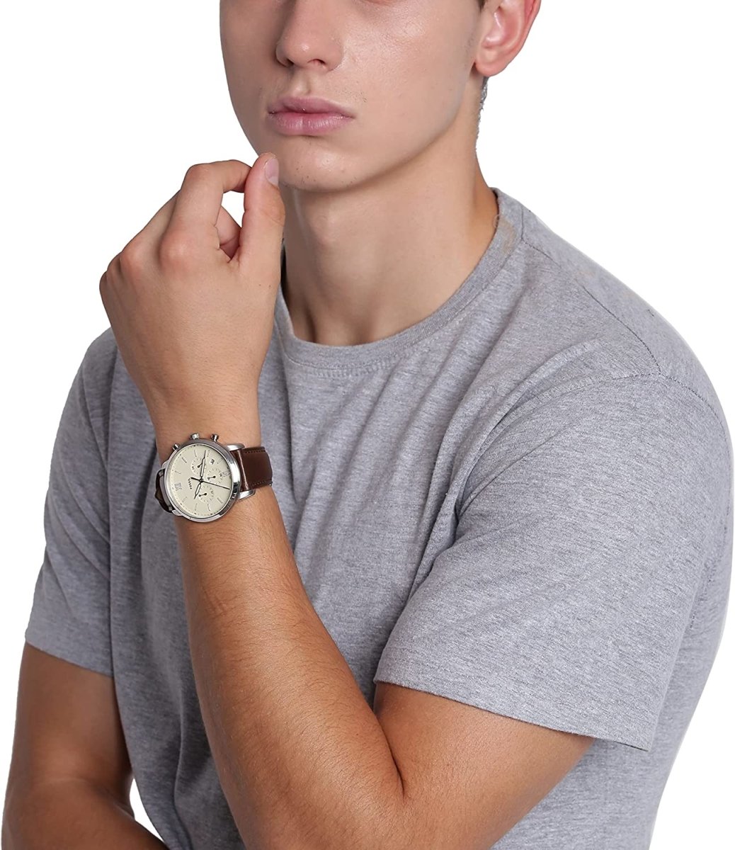 Fossil Neutra Chronograph Brown Leather Men's Watch - FS5380 | Time Watch Specialists