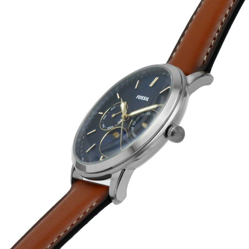 Fossil Neutra Minimalist Multifunction Brown Leather Men's Watch - FS5903 | Time Watch Specialists