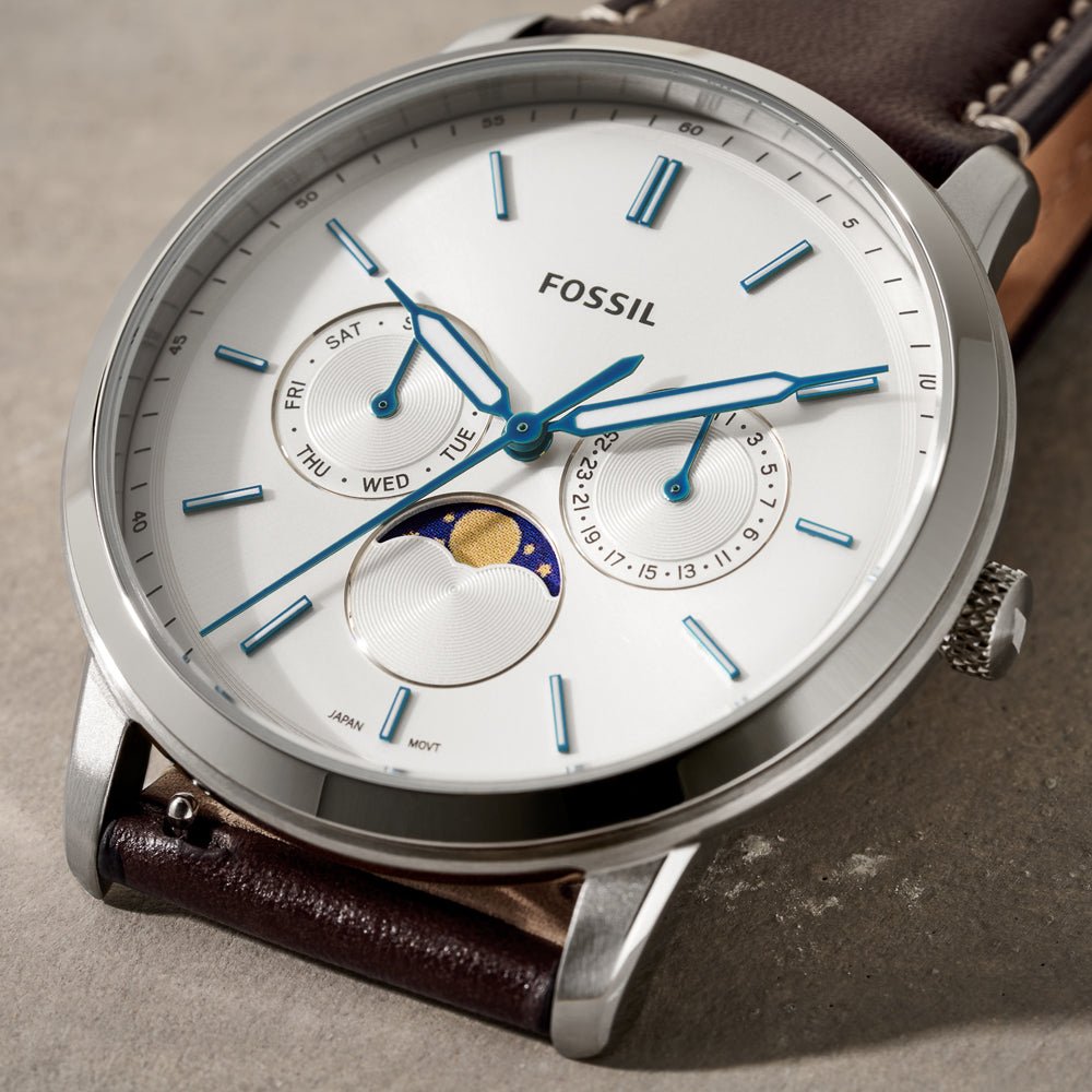 Fossil Neutra Moonphase Multifunction Brown LiteHide™ Leather Men's Watch | FS5905 | TIME Watches