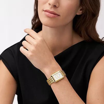 Fossil Raquel Three-Hand Gold Tone Stainless Steel Woman's Watch | ES5304