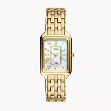 Fossil Raquel Three-Hand Gold Tone Stainless Steel Woman's Watch | ES5304 | Time Watch Specialists