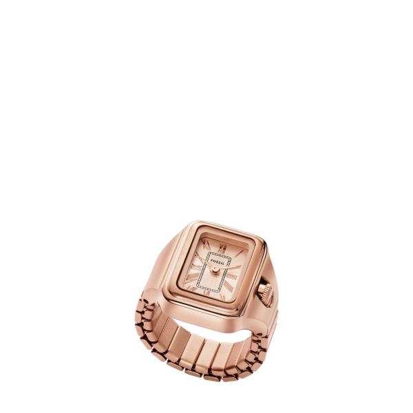 Fossil Raquel Two-Hand, Rose Gold-Tone Stainless Steel Women's Ring Watch | ES5345 | Time Watch Specialists