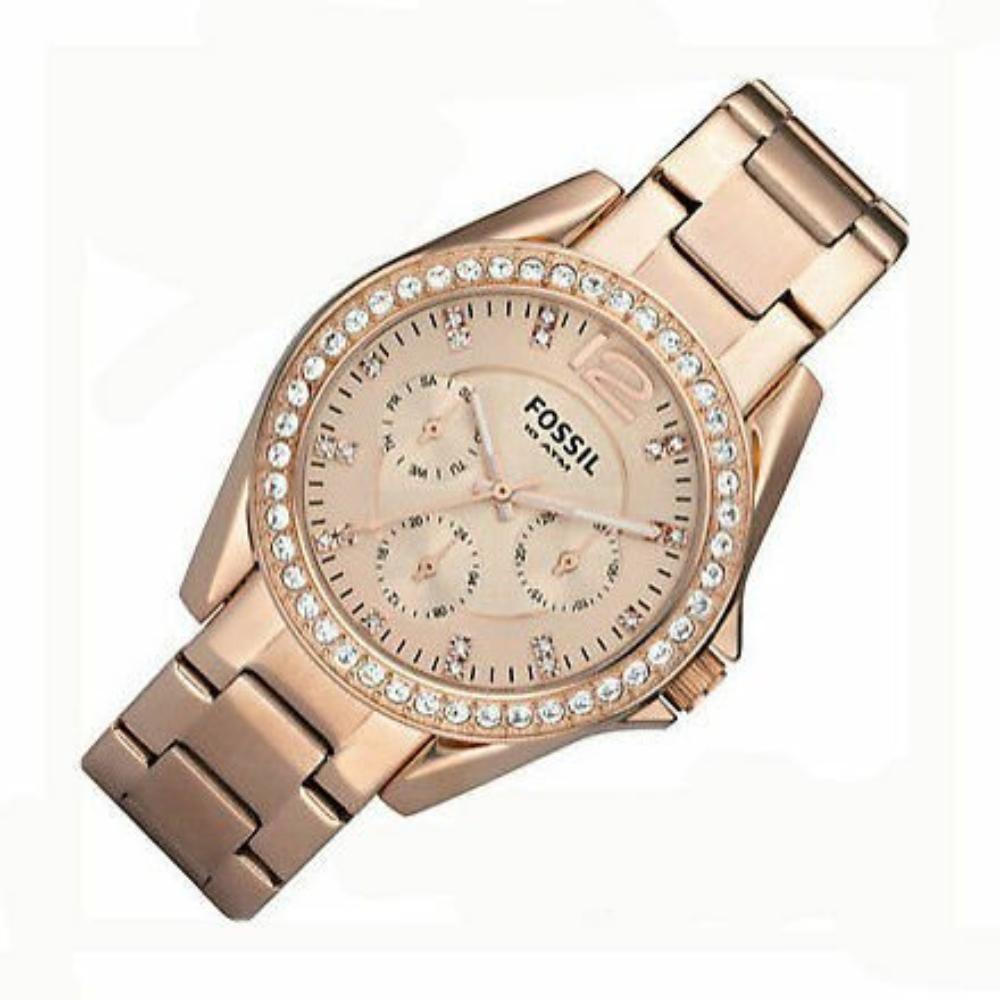 Fossil Riley Rose Gold Women's Watch - ES2811 | Time Watch Specialists