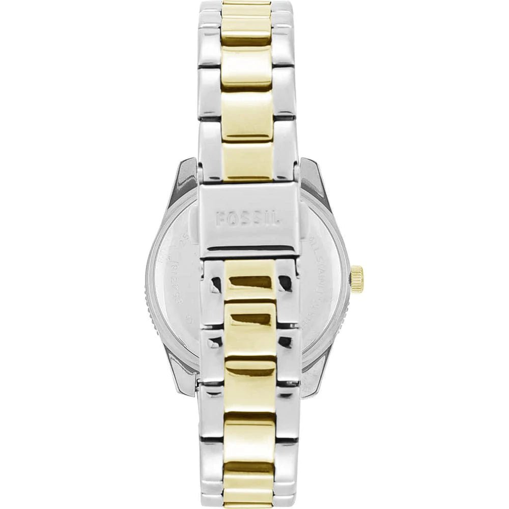 Fossil Scarlette Mini Three-Hand Date Two Tone Women's Watch - ES4319 | Time Watch Specialists