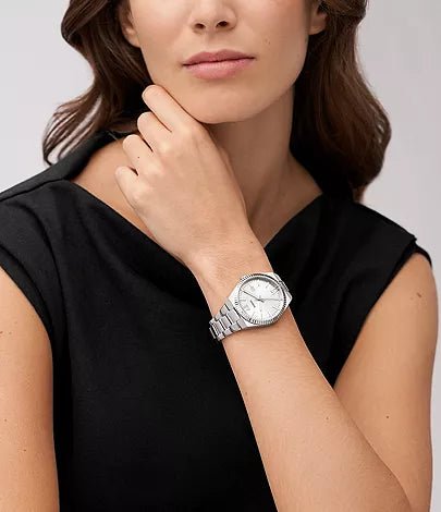Fossil Scarlette Three-Hand Stainless Steel Woman's Watch | ES5300