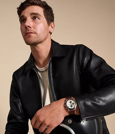 Fossil Sport Tourer Chronograph Brown LiteHide™ Leather Men's Watch | FS6042