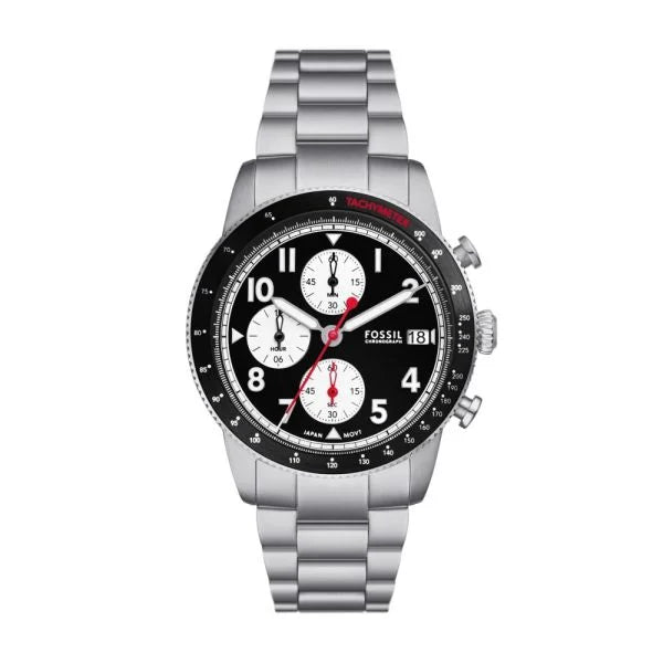 Fossil Sport Tourer Chronograph Stainless Steel Men's Watch | FS6045 | Time Watch Specialists