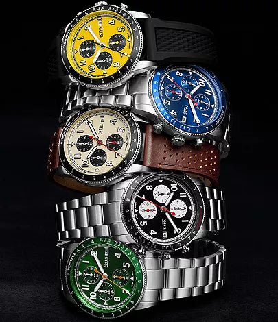 Fossil Sport Tourer Chronograph Stainless Steel Men's Watch | FS6048 | Time Watch Specialists