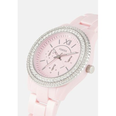 Fossil Stella Multifunction Pink Castor Oil Women's Watch - ES5153 | Time Watch Specialists