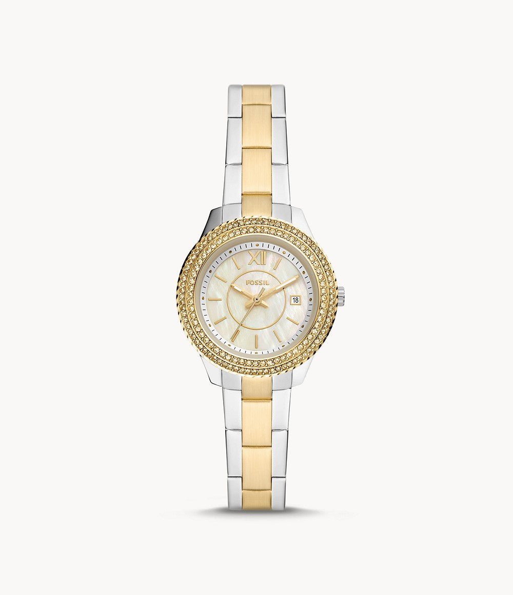 Fossil Stella Three-Hand Date Two-Tone Stainless Steel Watch - ES5138 | Time Watch Specialists