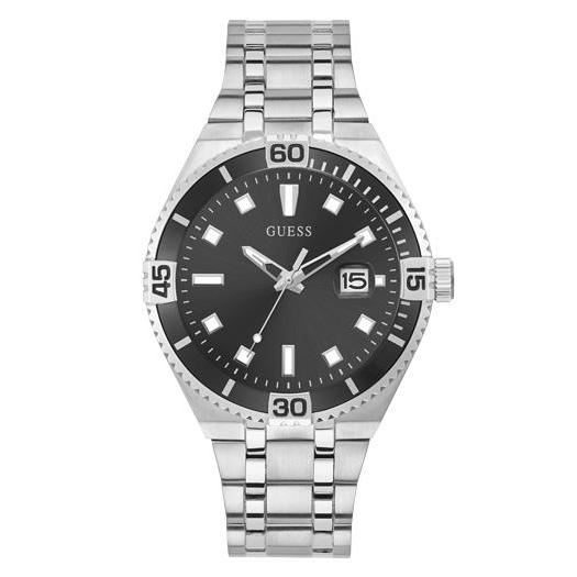 Guess Premier Silver Tone Date Gents Watch GW0330G1 | Time Watch Specialists