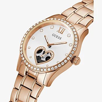 GUESS Rose Gold Tone Stainless Steel Woman's Watch | GW0380L3 | Time Watch Specialists