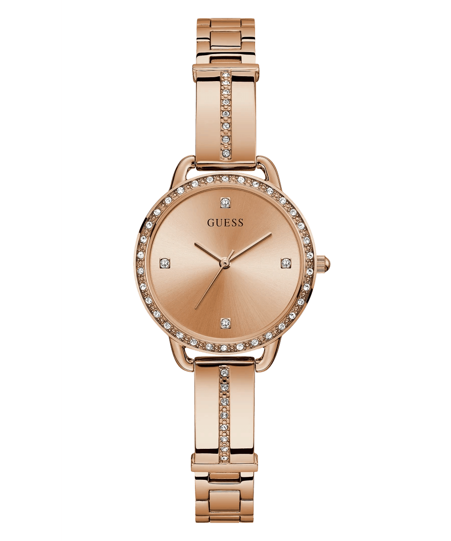 Guess Rose Gold Tone Stainless Steel Women's Watch | GW0022L3 | Time Watch Specialists