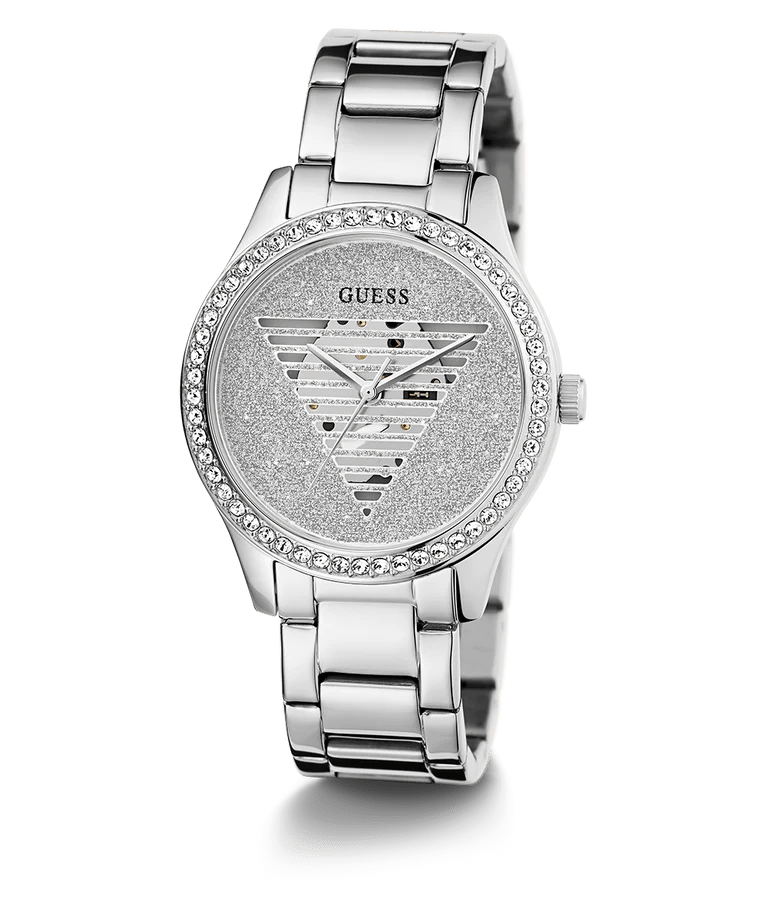 GUESS Silver Tone Analog Woman's Watch | GW0605L1 | Time Watch Specialists