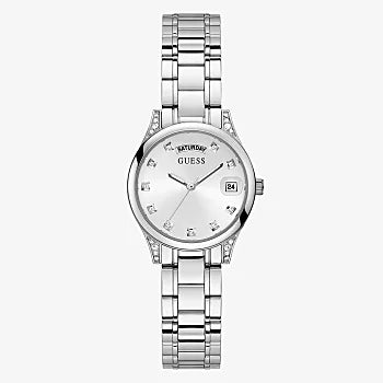 GUESS Silver Tone Stainless Steel 316L Woman's Watch | GW0385L1 | Time Watch Specialists